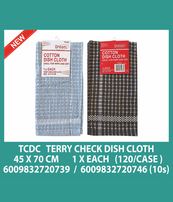 TERRY CHECK DISH CLOTH